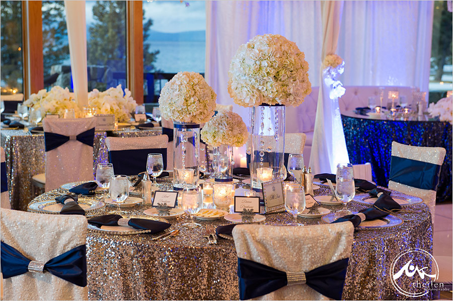 Blue Wedding Table Decorations
 Silver & Blue Color Scheme Inspiration for a Winter