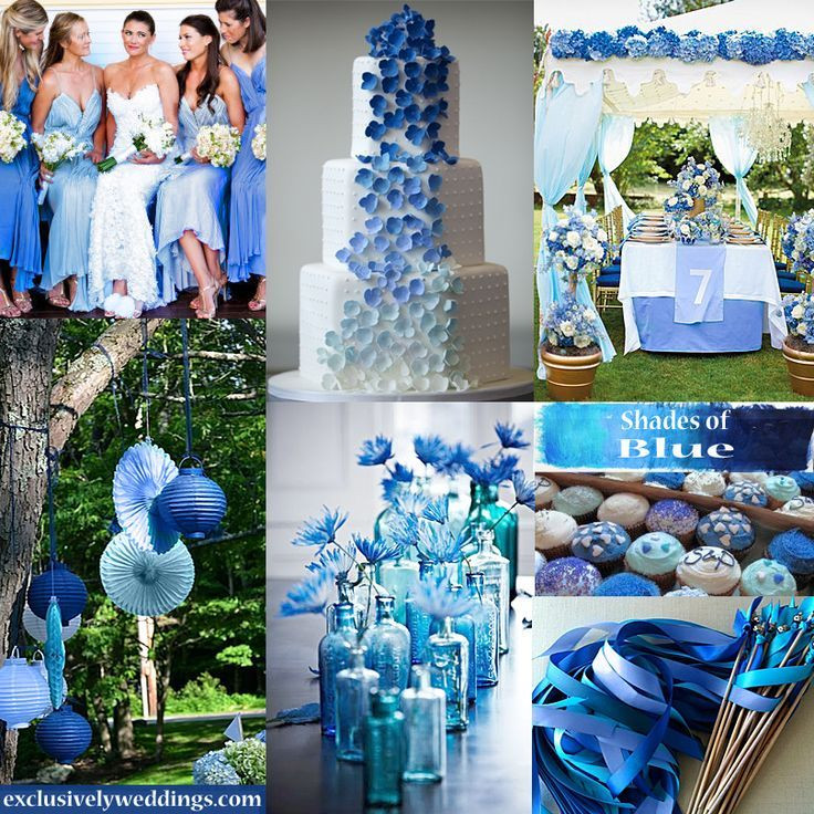 Blue Wedding Themes
 1000 images about Shades of Blue Wedding Theme on