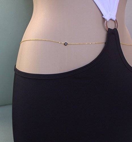 Body Jewelry Beach
 Amazon Evileye Belly Chain 22kt Gold Plated Belly