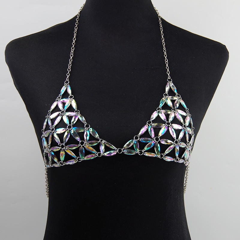 Body Jewelry Beach
 Aliexpress Buy Colorful Rhinestone body chain women