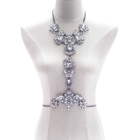 Body Jewelry Boho
 Boho body chain crystal necklace bib jewelry from s