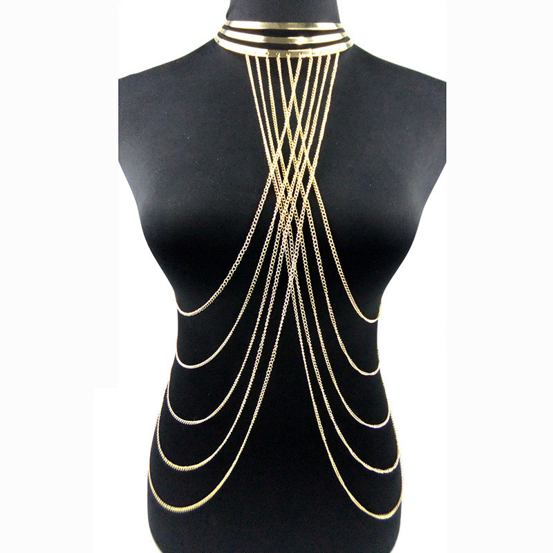 Body Jewelry Chains
 Aliexpress Buy Gold body chain Women Necklaces