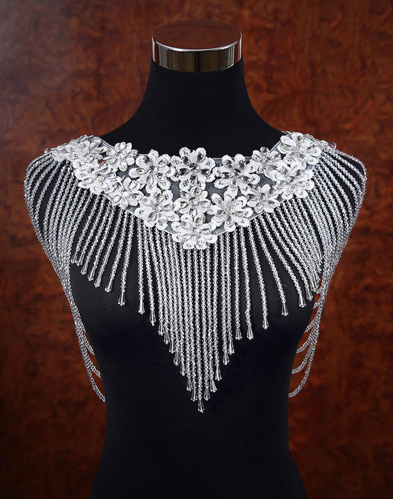 Body Jewelry Wedding
 Vintage Wedding Bridal Shoulder Body Chain Necklace