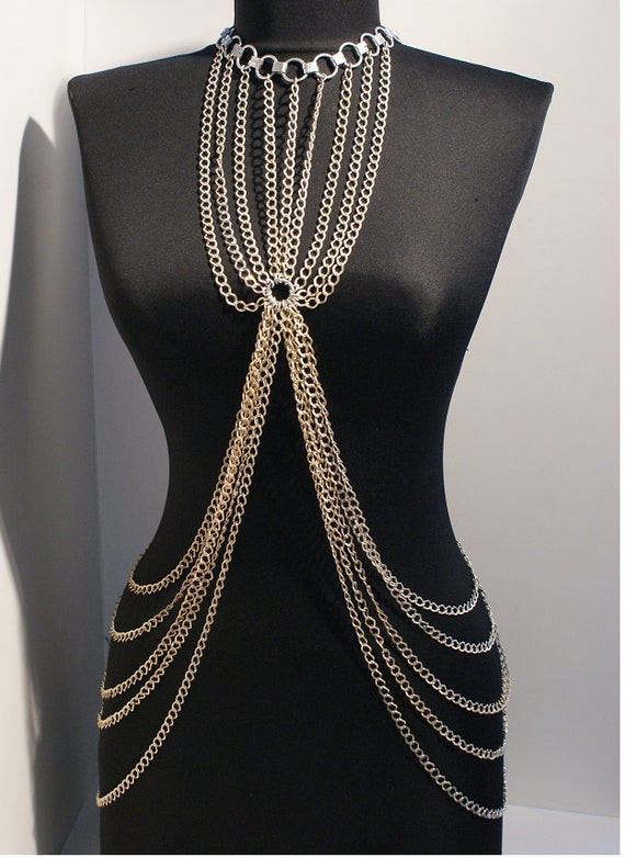 Body Necklace Jewelry
 silver body chain necklace chain fashion body jewelry