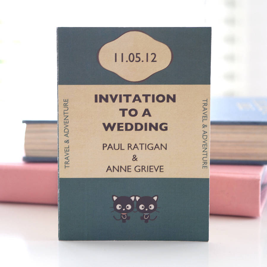 Book Wedding Invitations
 vintage book inspired wedding invitation by e y i love