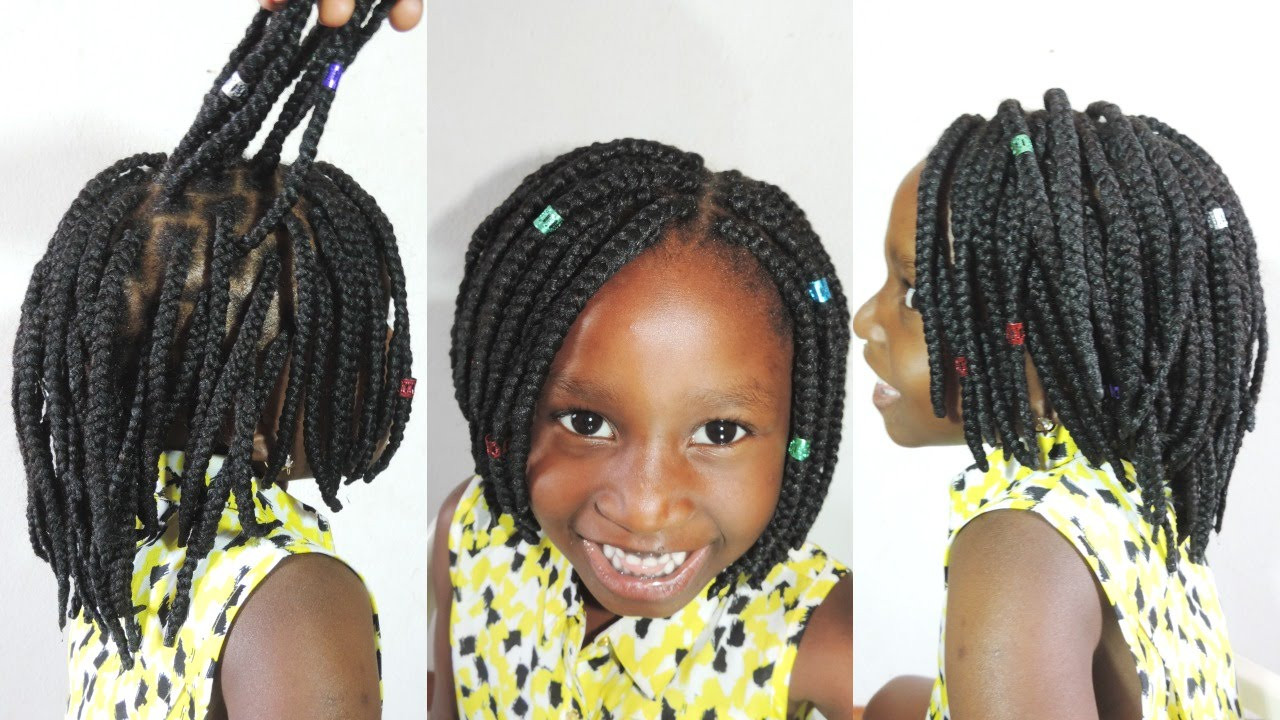 Box Braids Hairstyles For Kids
 HOW TO BRAID A BOB BRAID WITH BRAZILIAN YARN