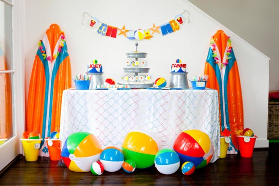Boy Beach Party Ideas
 Items similar to Beach Birthday Party Theme Beach Party
