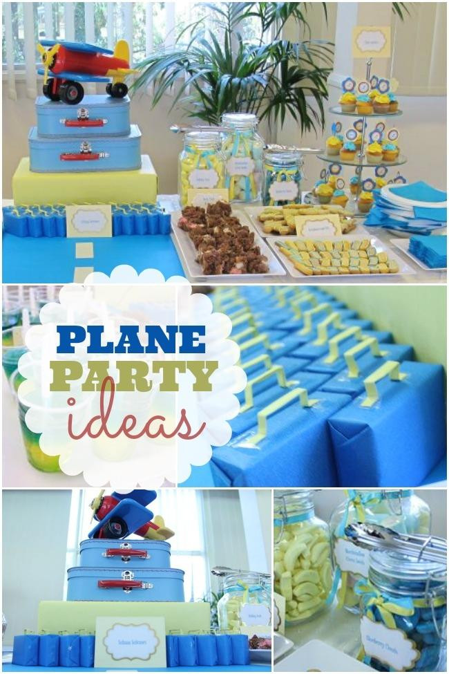 Boy First Birthday Party Ideas
 Airplane Themed Boy s 1st Birthday