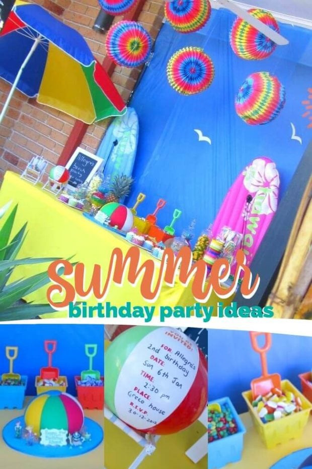 Boy Summer Birthday Party Ideas
 A Joint Summer Birthday Pool Party Spaceships and Laser