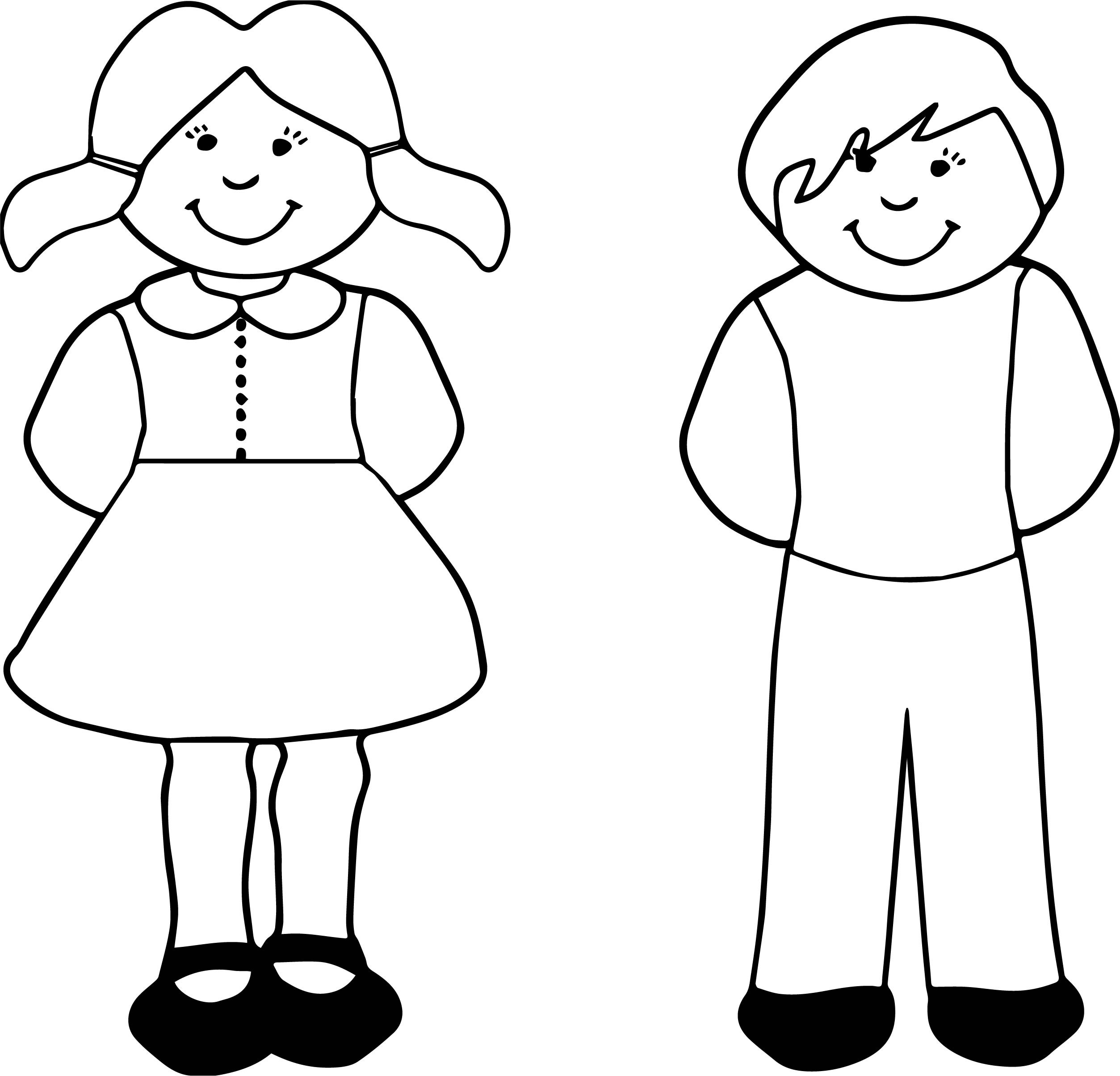 Boys And Girls Coloring Pages
 Boy Girl Coloring Page