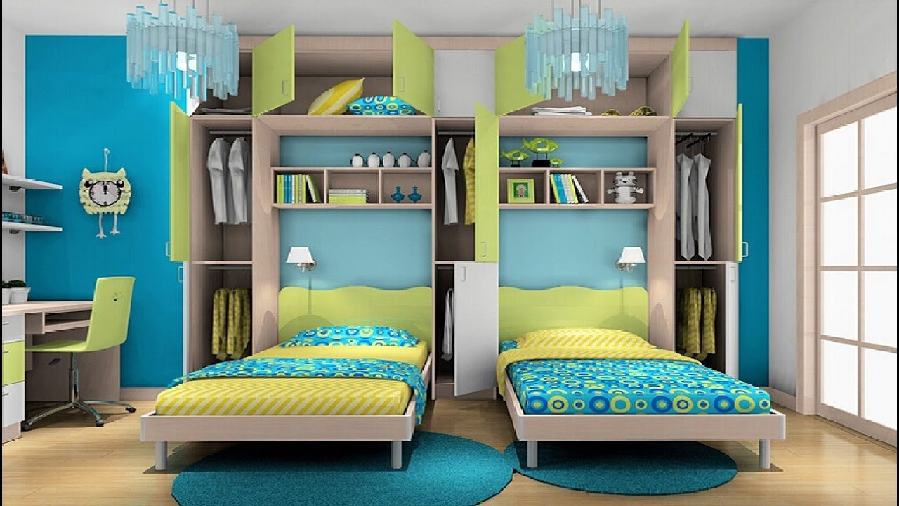 Boys Bedroom Design
 Awesome Twin Bedroom Design Ideas with Double Bed for Boys
