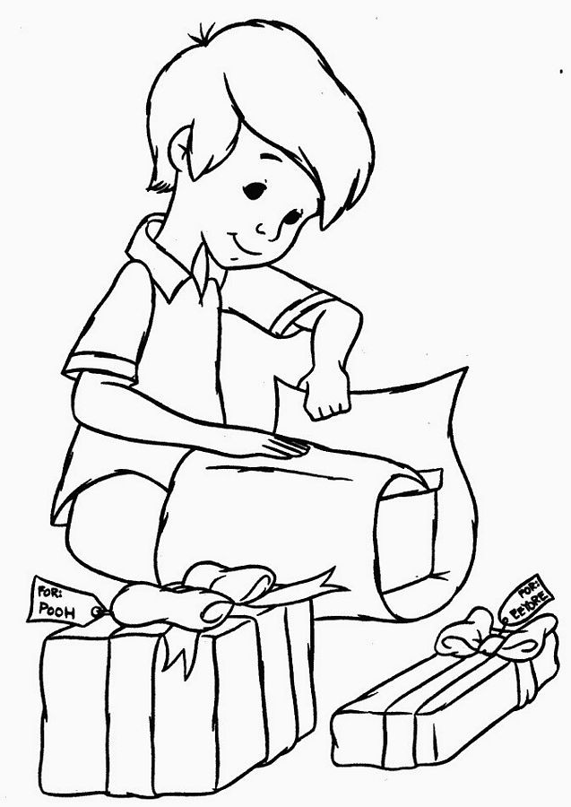 Boys Christmas Coloring Pages
 Children Themed Christmas Coloring Pages