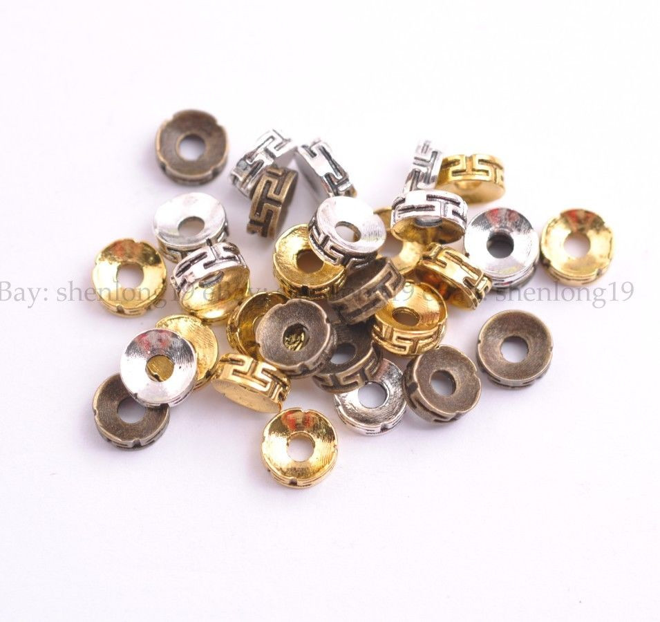 Bracelet Charms Wholesale
 Wholesale 50 100Pcs Tibetan Silver Charms Spacer Beads