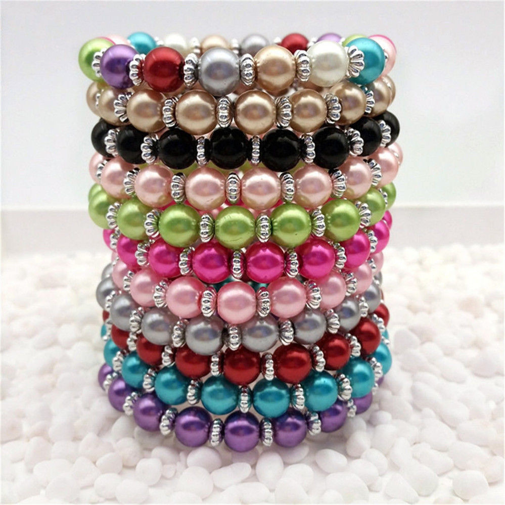 Bracelet Charms Wholesale
 DIY Wholesale Fashion Jewelry 8mm Pearl Beads Stretch