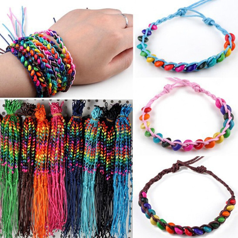 Bracelet Charms Wholesale
 50Pcs Lots Friendship Beads Handmade Bracelets Cuff