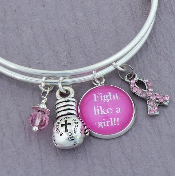 Bracelets Like Alex And Ani
 Breast Cancer Bracelet Alex and Ani Inspired by