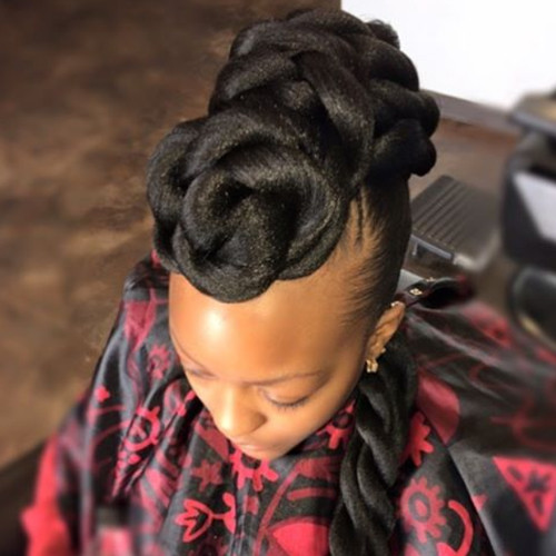 Braided Updo Hairstyles African American
 Elegant African American Braided Updo Hairstyles