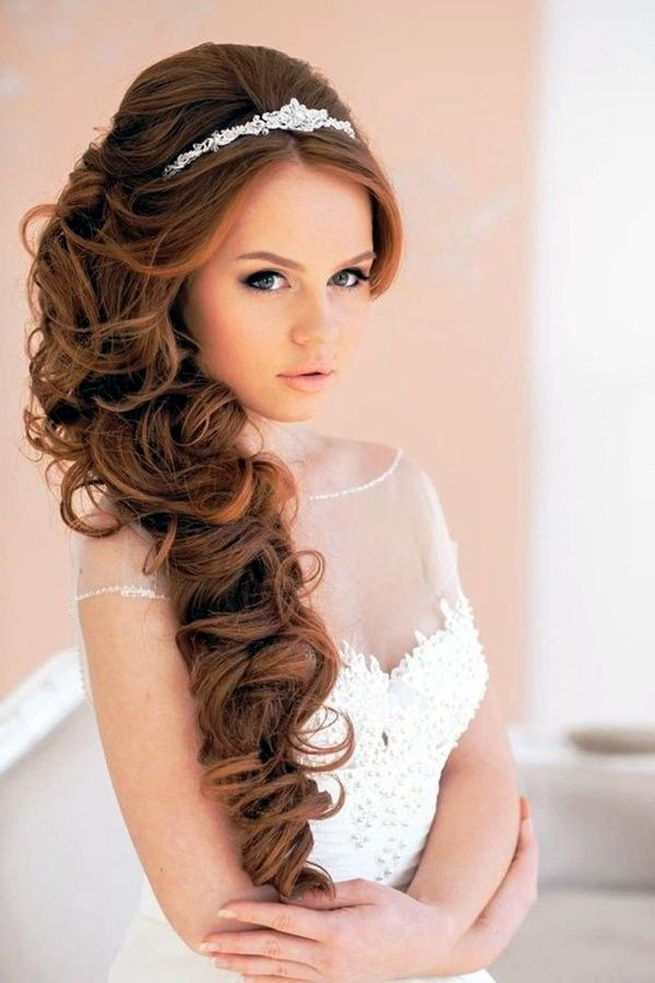 Brides Hairstyles With Tiara
 long curly wedding hairstyles with tiara