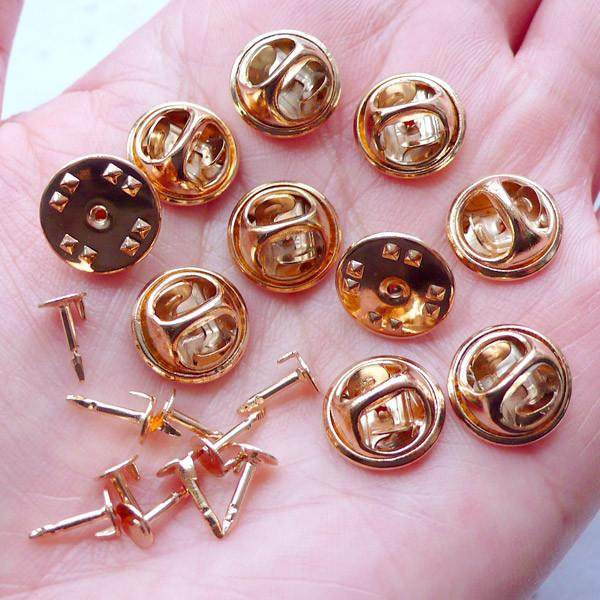 Brooches Back
 Tie Tack Blank Pins with 5mm Glue Pad