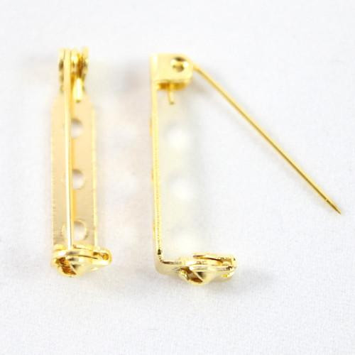 Brooches Back
 Brooch Pins – 30mm Gold Riverside Beads