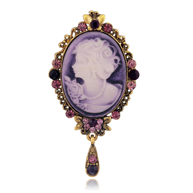 Brooches Jewellery
 Grace vintage Womens Victorian Cameo Princess Pendant