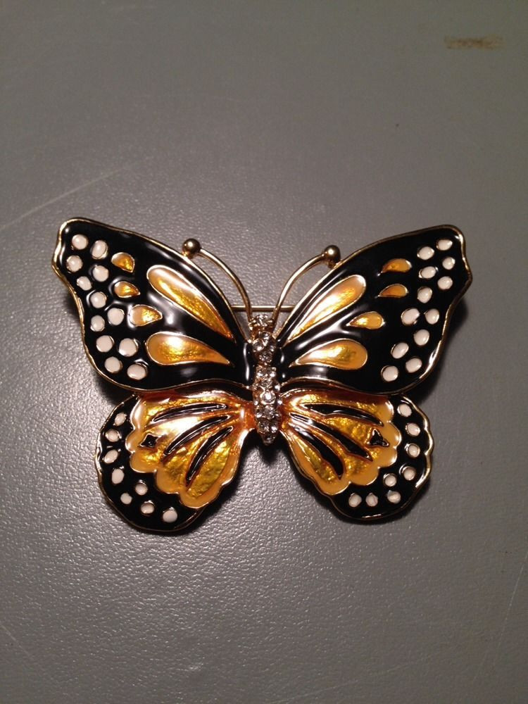 Brooches Pin
 Kenneth J Lane Enamel Butterfly Pin Brooch