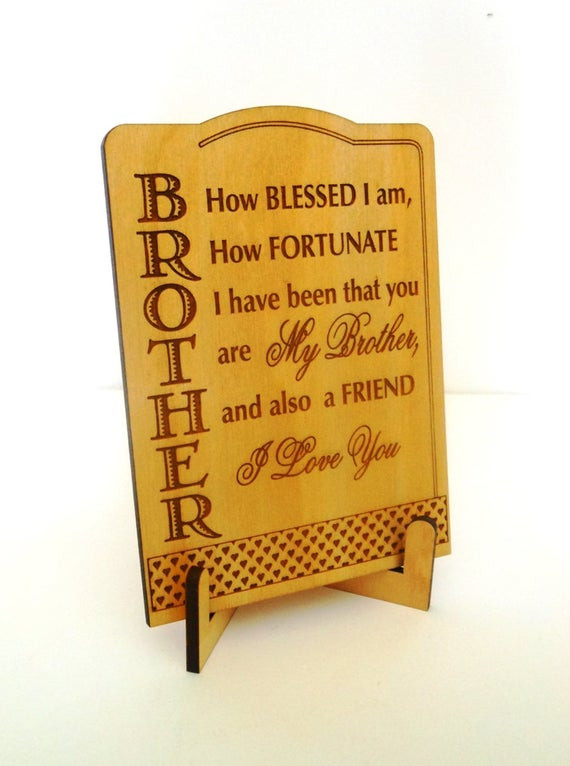 Brother Birthday Gifts
 Gift for Brother Big Brother Appreciation Wooden Plaque Gifts