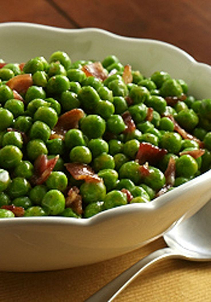 Brunch Vegetable Side Dishes
 Peas with Bacon Recipe in 2019