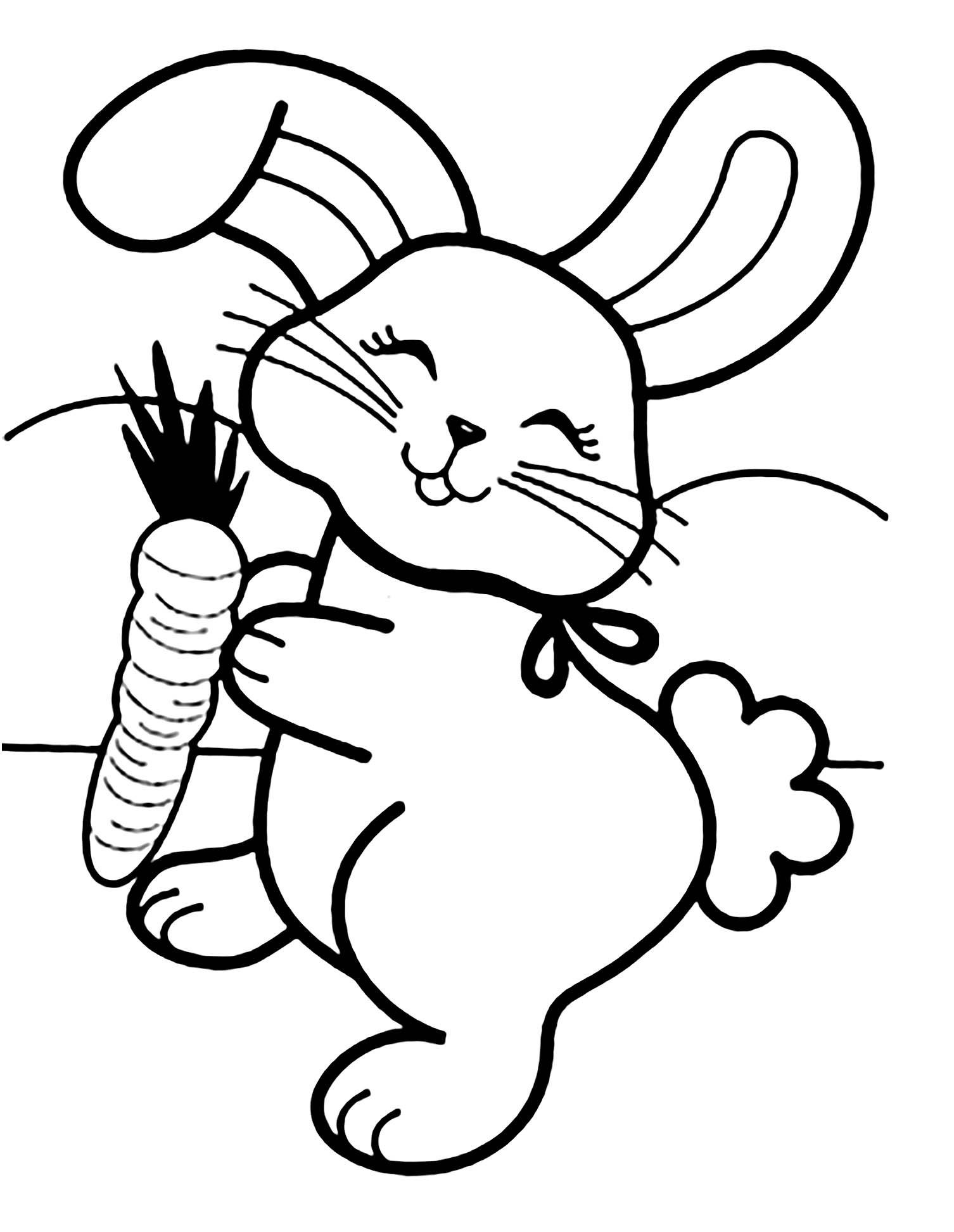 Bunny Coloring Pages For Kids
 Rabbit to color for kids Rabbit Kids Coloring Pages