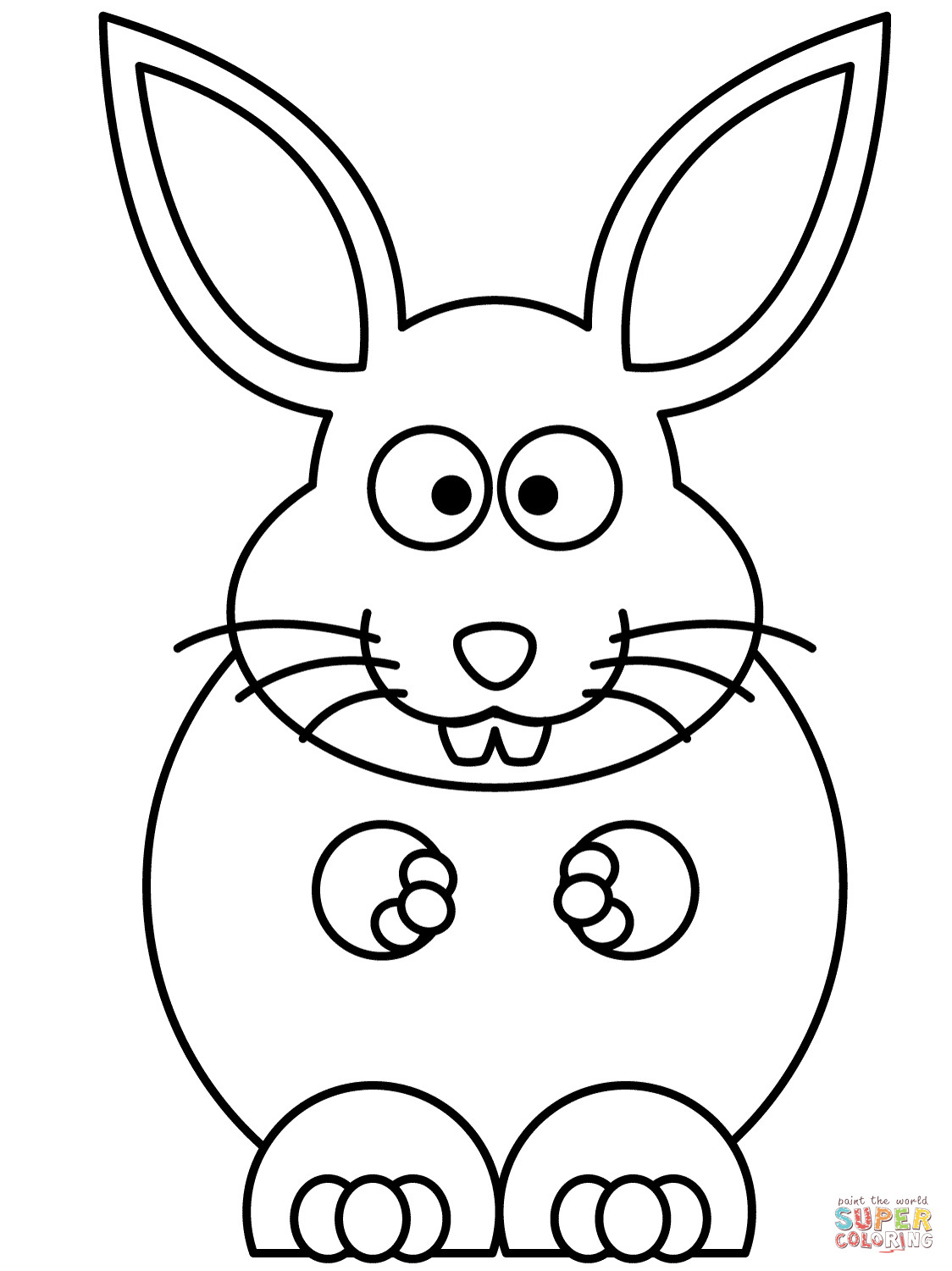 Bunny Coloring Pages Printable
 Cartoon Bunny coloring page