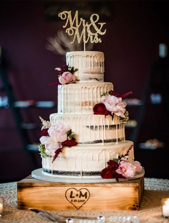 Burgundy Wedding Cakes
 Top 20 Burgundy Wedding Cakes You ll Love