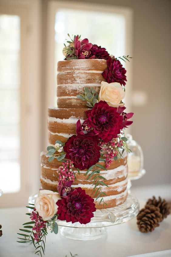 Burgundy Wedding Cakes
 Top 20 Burgundy Wedding Cakes You ll Love