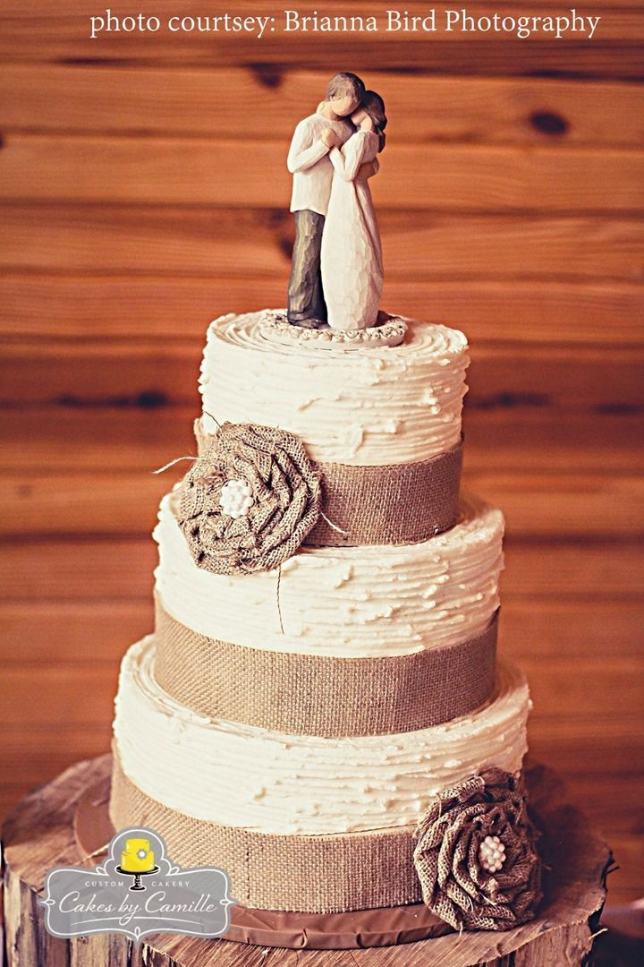 Burlap Wedding Cake Toppers
 74 best images about Wedding Cakes on Pinterest