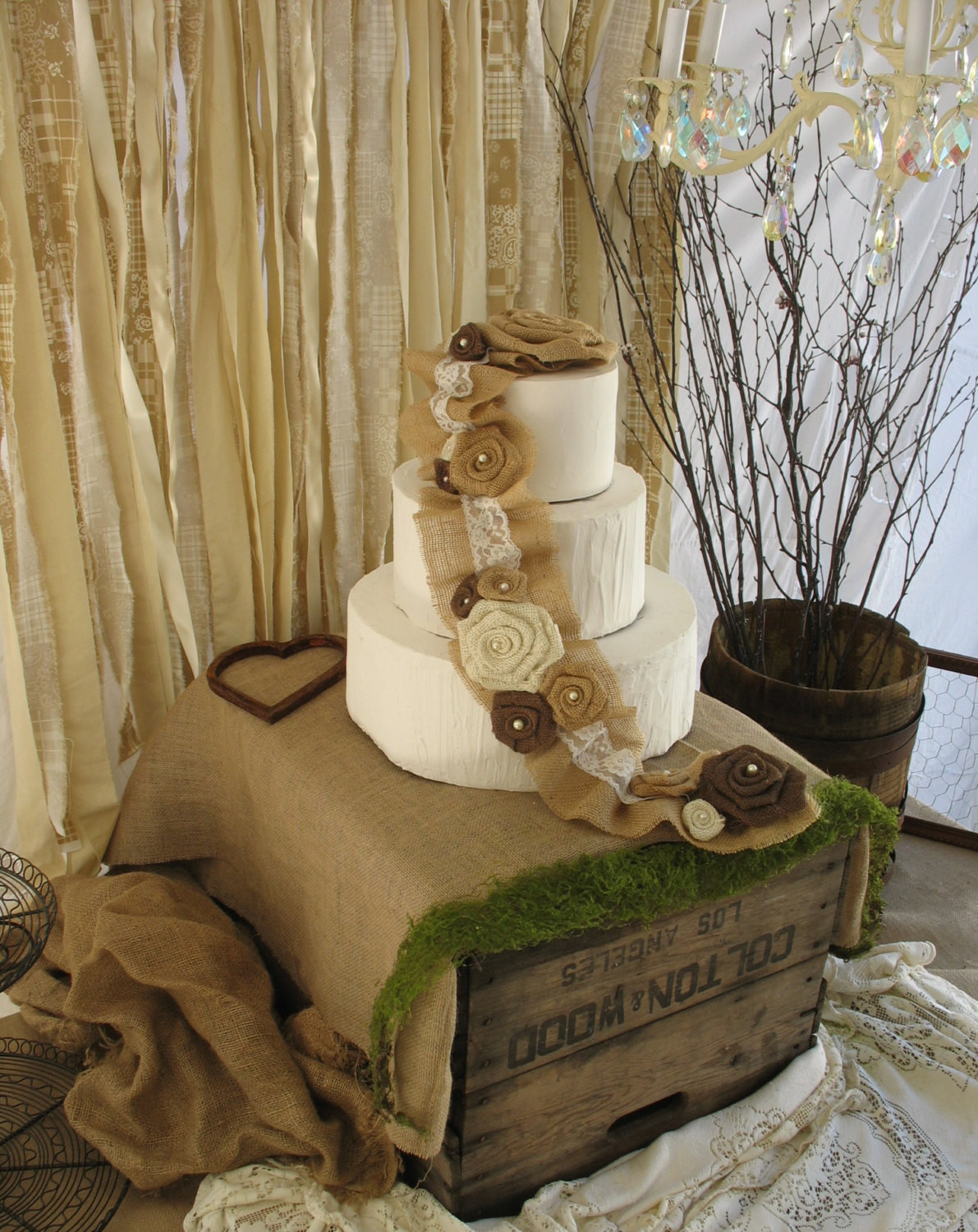 Burlap Wedding Cake Toppers
 Burlap Cake Topper Rustic Wedding Cake Decoration Burlap