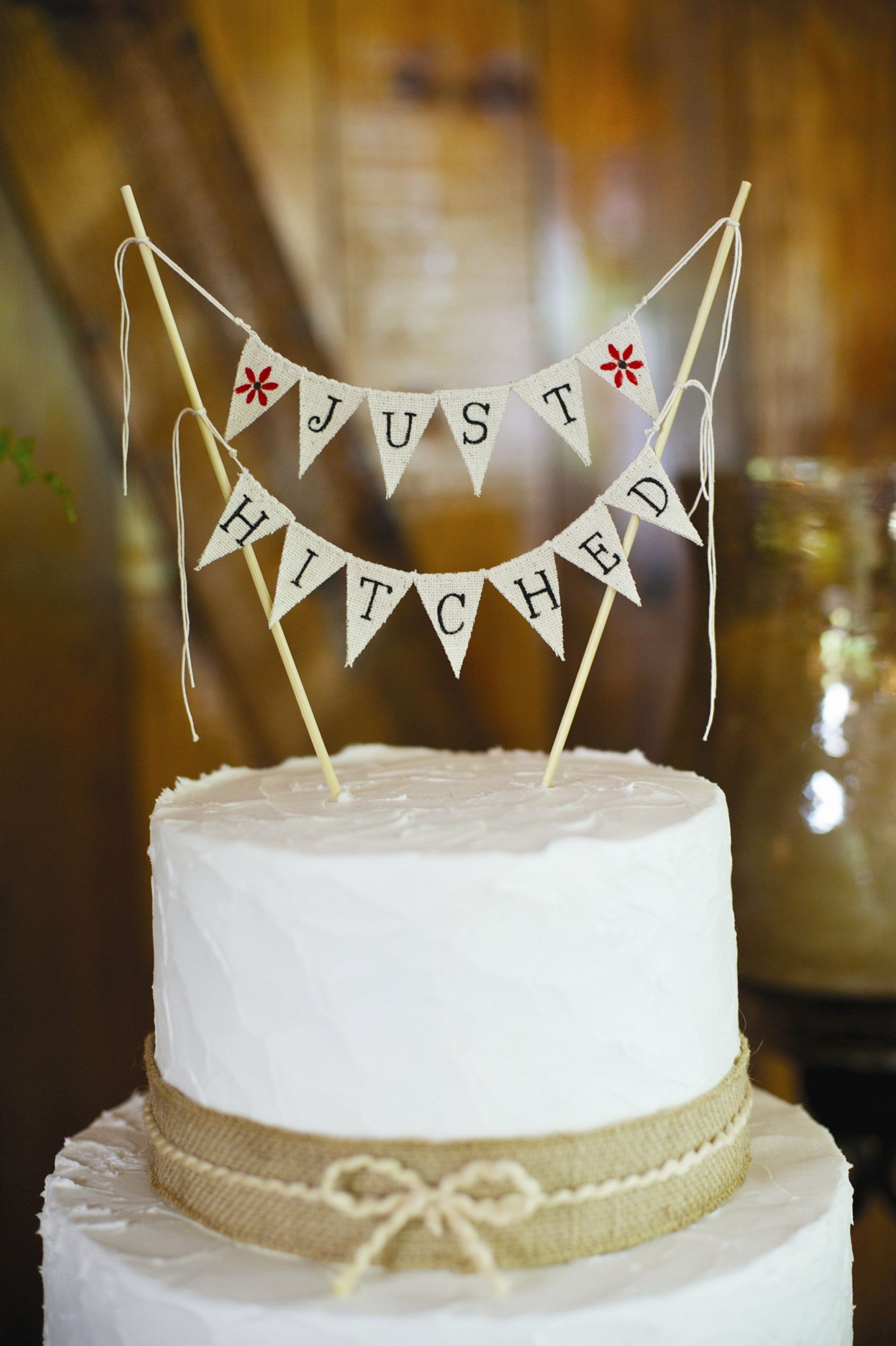 Burlap Wedding Cake Toppers
 Burlap Wedding Cake Topper