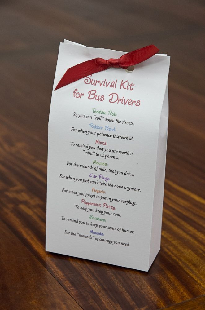 Bus Driver Christmas Gift Ideas
 Survival Kit for Bus Drivers