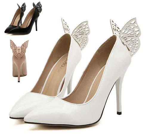 Butterfly Wedding Shoes
 White Butterfly Wedding Shoes Women Shoes y High Heels