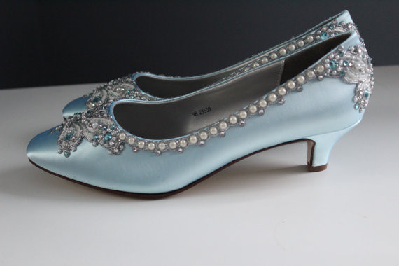 Butterfly Wedding Shoes
 Blue Butterfly Bridal Heels Wedding Shoes Any Size Pick