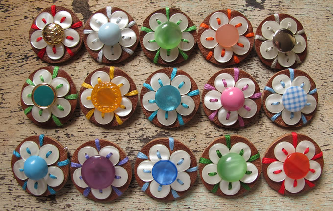 Button Brooches
 New Button Flower Brooches – Milomade