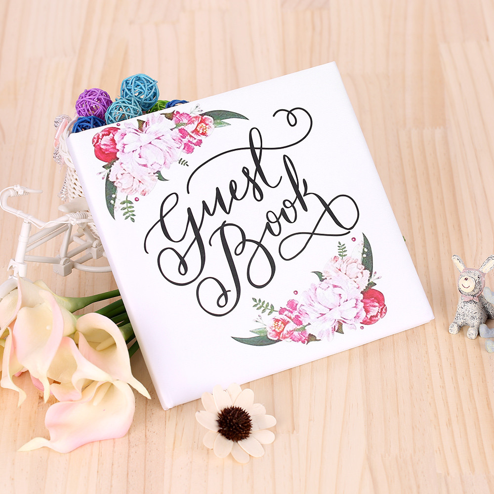 Buy Wedding Guest Book Online
 Aliexpress Buy 72 Pages White Floral Satin Cover
