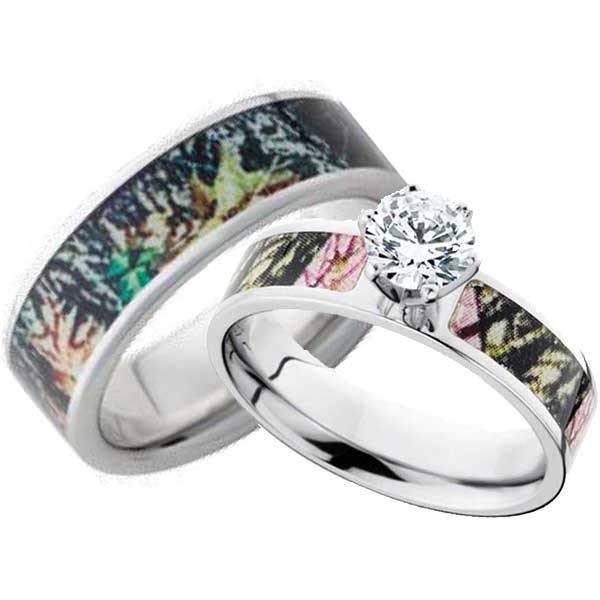 Camouflage Wedding Rings
 Camo Wedding Bands for Him and Her Wedding and Bridal