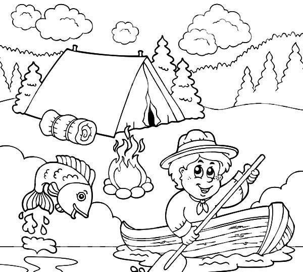 Camping Coloring Pages For Kids
 Image result for fishing coloring pages