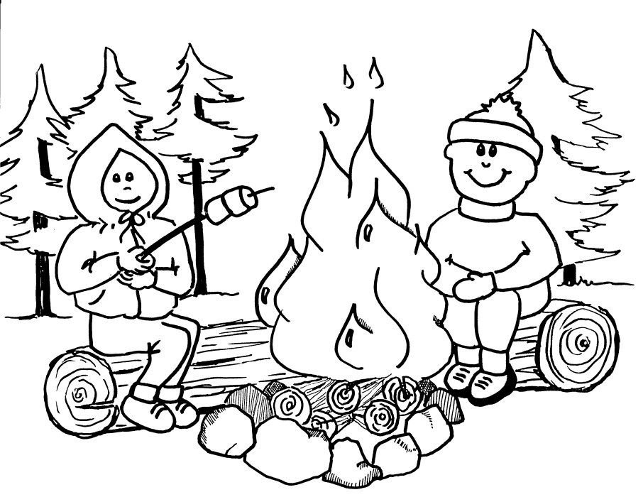 Camping Coloring Pages For Kids
 CountrySide Coloring Sheets Janice s Daycare