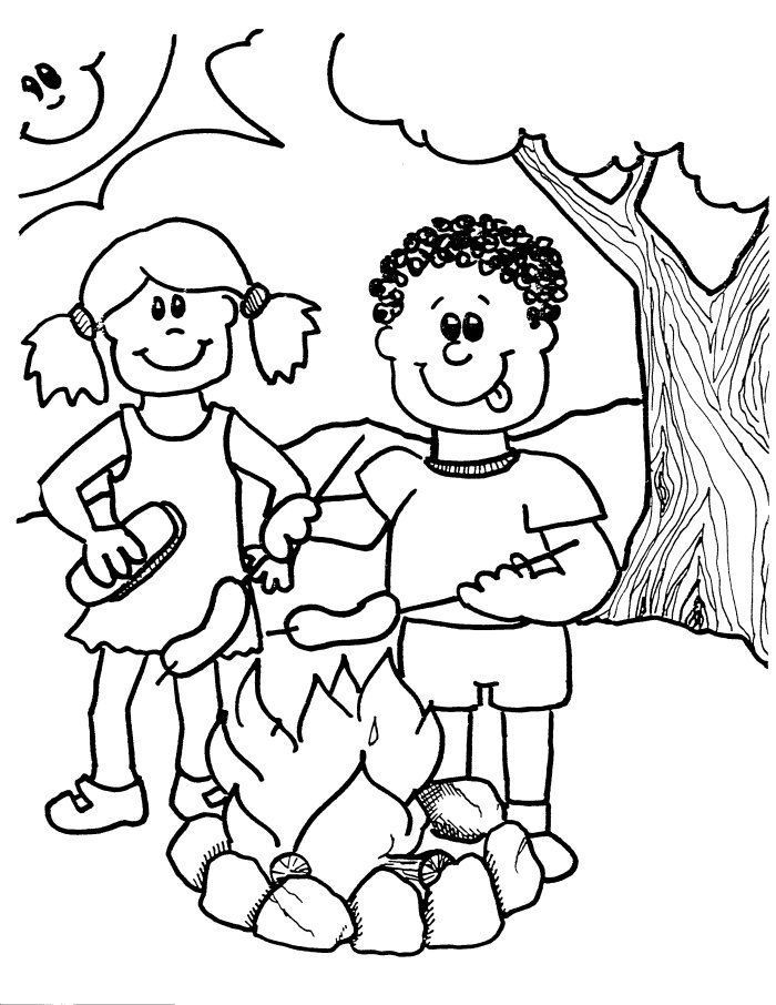 Camping Coloring Pages For Kids
 Free Printable Coloring Pages For Kids Camping Coloring