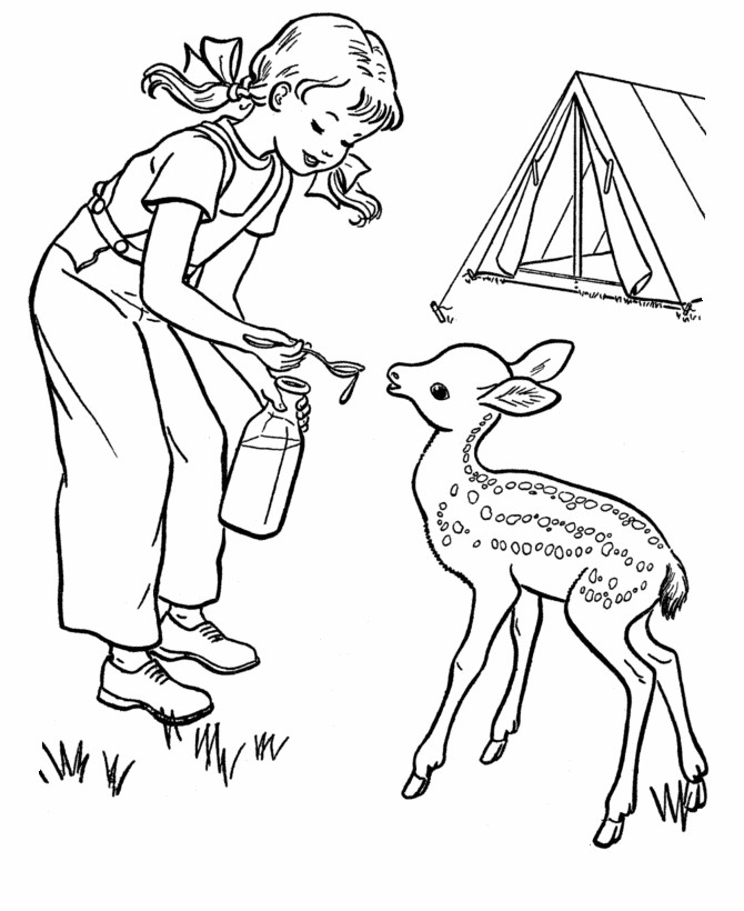 Camping Coloring Pages For Kids
 Camping Coloring Pages for childrens printable for free