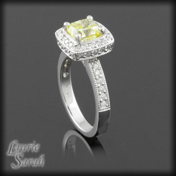 Canary Diamond Engagement Rings
 Canary Diamond Engagement Ring with Diamond by