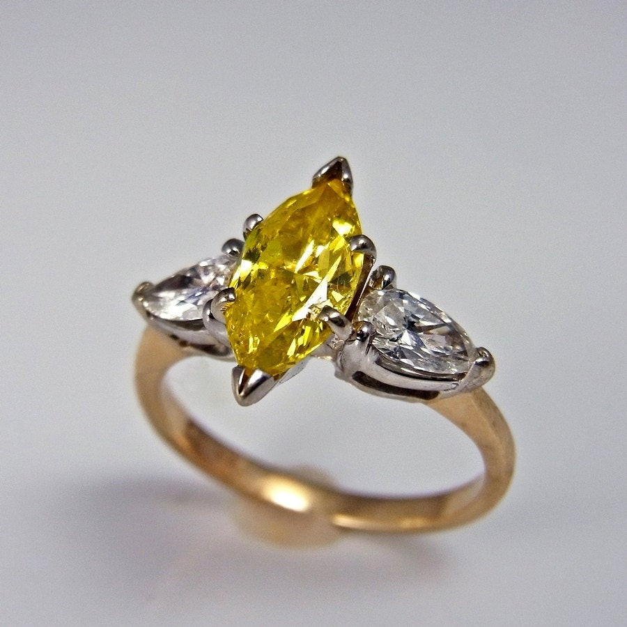Canary Diamond Engagement Rings
 RESERVED MIKE Canary Yellow Diamond Engagement Ring Yellow