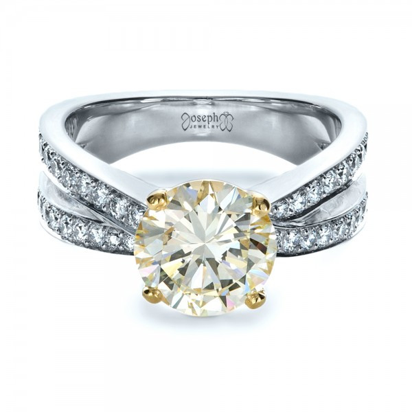Canary Diamond Engagement Rings
 Custom Canary Diamond Engagement Ring 1225 Seattle