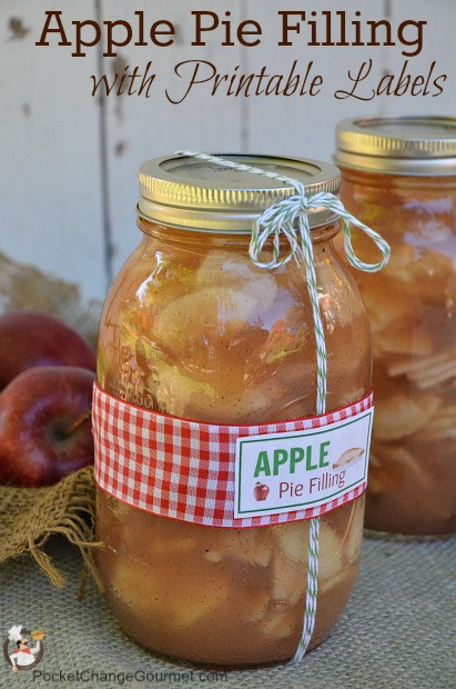 Canning Apple Recipes
 Canned Apple Pie Filling Printable Labels Recipe