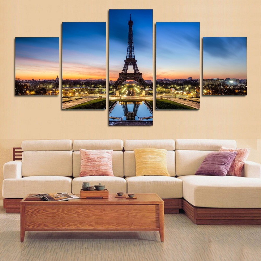 Canvas Painting For Living Room
 5 Pcs Landscape Painting Canvas Wall Art Picture Home